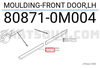 Nissan 808710M004 MOULDING-FRONT DOOR,LH