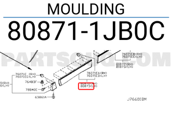Nissan 808711JB0C MOULDING