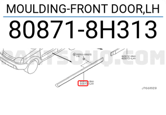 Nissan 808718H313 MOULDING-FRONT DOOR,LH