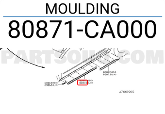 Nissan 80871CA000 MOULDING
