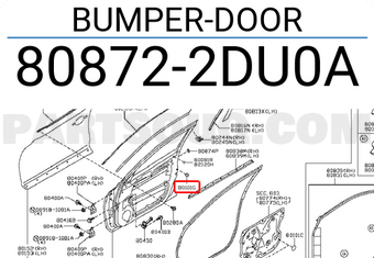 Nissan 808722DU0A BUMPER-DOOR