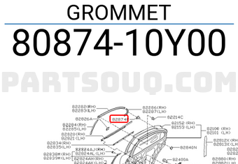 Nissan 8087410Y00 GROMMET