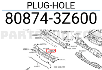 Nissan 808743Z600 PLUG-HOLE