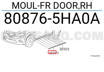 Nissan 808765HA0A MOUL-FR DOOR,RH