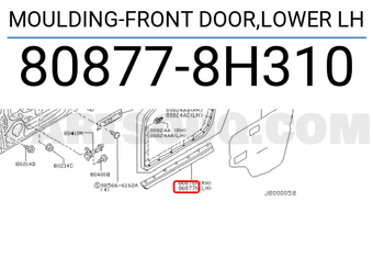 Nissan 808778H310 MOULDING-FRONT DOOR,LOWER LH
