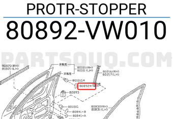Nissan 80892VW010 PROTR-STOPPER