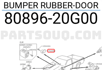 Nissan 8089620G00 BUMPER RUBBER-DOOR