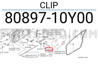Nissan 8089710Y00 CLIP