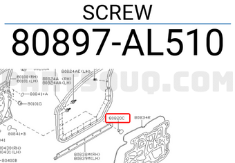 Nissan 80897AL510 SCREW