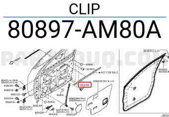 Nissan 80897AM80A CLIP