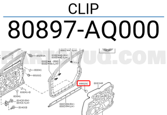 Nissan 80897AQ000 CLIP