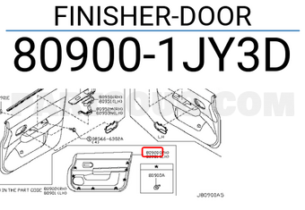 Nissan 809001JY3D FINISHER-DOOR