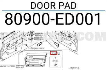 Nissan 80900ED001 DOOR PAD
