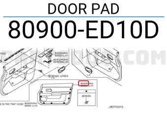 Nissan 80900ED10D DOOR PAD