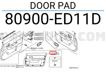 Nissan 80900ED11D DOOR PAD