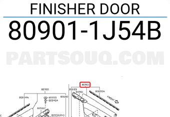Nissan 809011J54B FINISHER DOOR