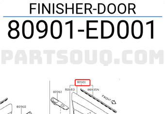 Nissan 80901ED001 FINISHER-DOOR