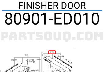 Nissan 80901ED010 FINISHER-DOOR