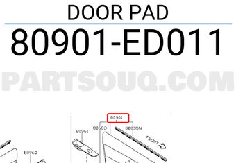 Nissan 80901ED011 DOOR PAD
