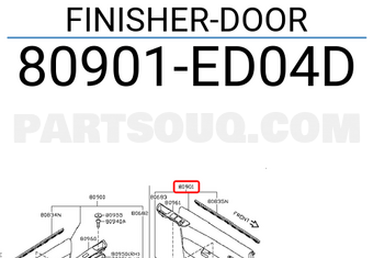 Nissan 80901ED04D FINISHER-DOOR