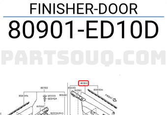 Nissan 80901ED10D FINISHER-DOOR