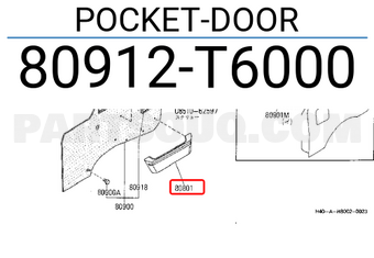 Nissan 80912T6000 POCKET-DOOR