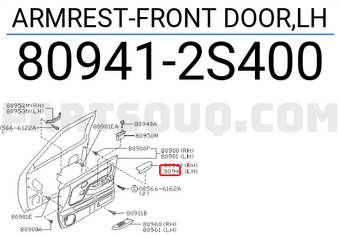 Nissan 809412S400 ARMREST-FRONT DOOR,LH