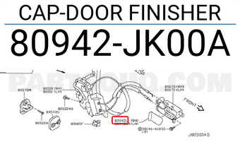 Nissan 80942JK00A CAP-DOOR FINISHER