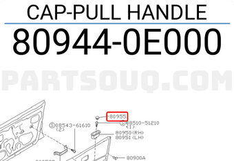 Nissan 809440E000 CAP-PULL HANDLE