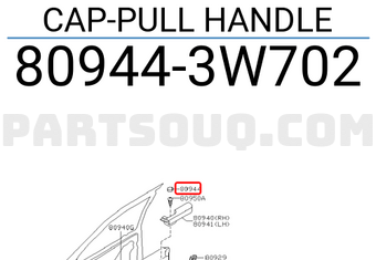 Nissan 809443W702 CAP-PULL HANDLE