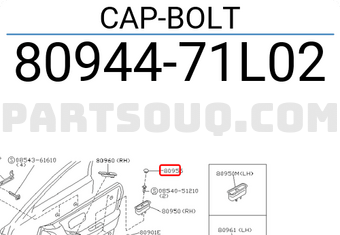Nissan 8094471L02 CAP-BOLT