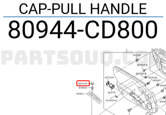 Nissan 80944CD800 CAP-PULL HANDLE