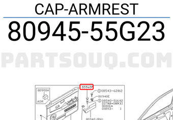Nissan 8094555G23 CAP-ARMREST