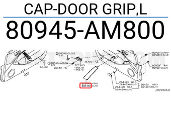 Nissan 80945AM800 CAP-DOOR GRIP,L