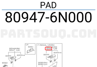 Nissan 809476N000 PAD