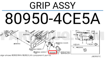 Nissan 809504CE5A GRIP ASSY
