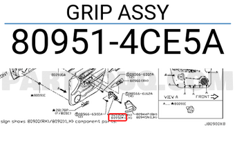 Nissan 809514CE5A GRIP ASSY