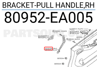 Nissan 80952EA005 BRACKET-PULL HANDLE,RH