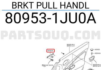 Nissan 809531JU0A BRKT PULL HANDL