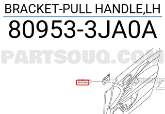 Nissan 809533JA0A BRACKET-PULL HANDLE,LH