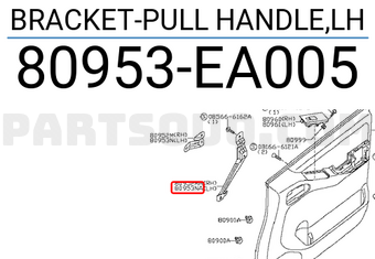 Nissan 80953EA005 BRACKET-PULL HANDLE,LH