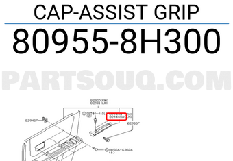 Nissan 809558H300 CAP-ASSIST GRIP