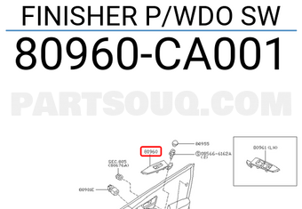 Nissan 80960CA001 FINISHER P/WDO SW