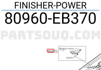 Nissan 80960EB370 FINISHER-POWER