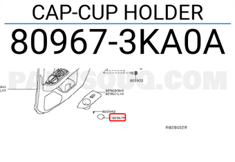 Nissan 809673KA0A CAP-CUP HOLDER