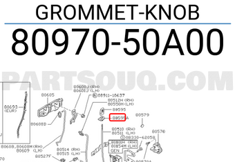 Nissan 8097050A00 GROMMET-KNOB
