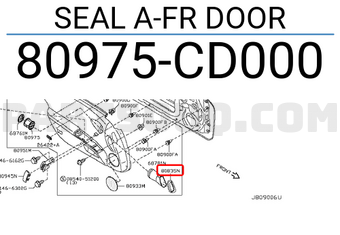 Nissan 80975CD000 SEAL A-FR DOOR