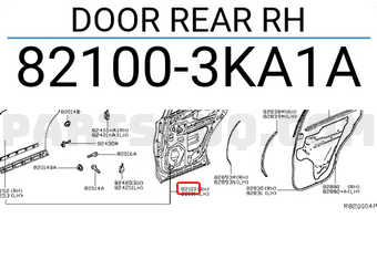 Nissan 821003KA1A DOOR REAR RH