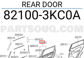 Nissan 821003KC0A REAR DOOR