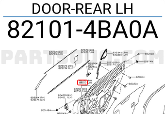 Nissan 821014BA0A DOOR-REAR LH